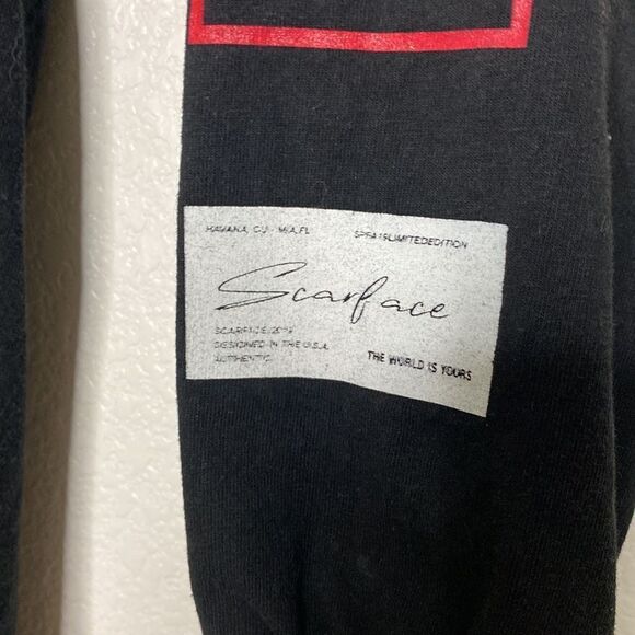 SCARFACE X SHOE PALACE Men’s Black Thick Cotton T Shirt Size L - Picture 4 of 5